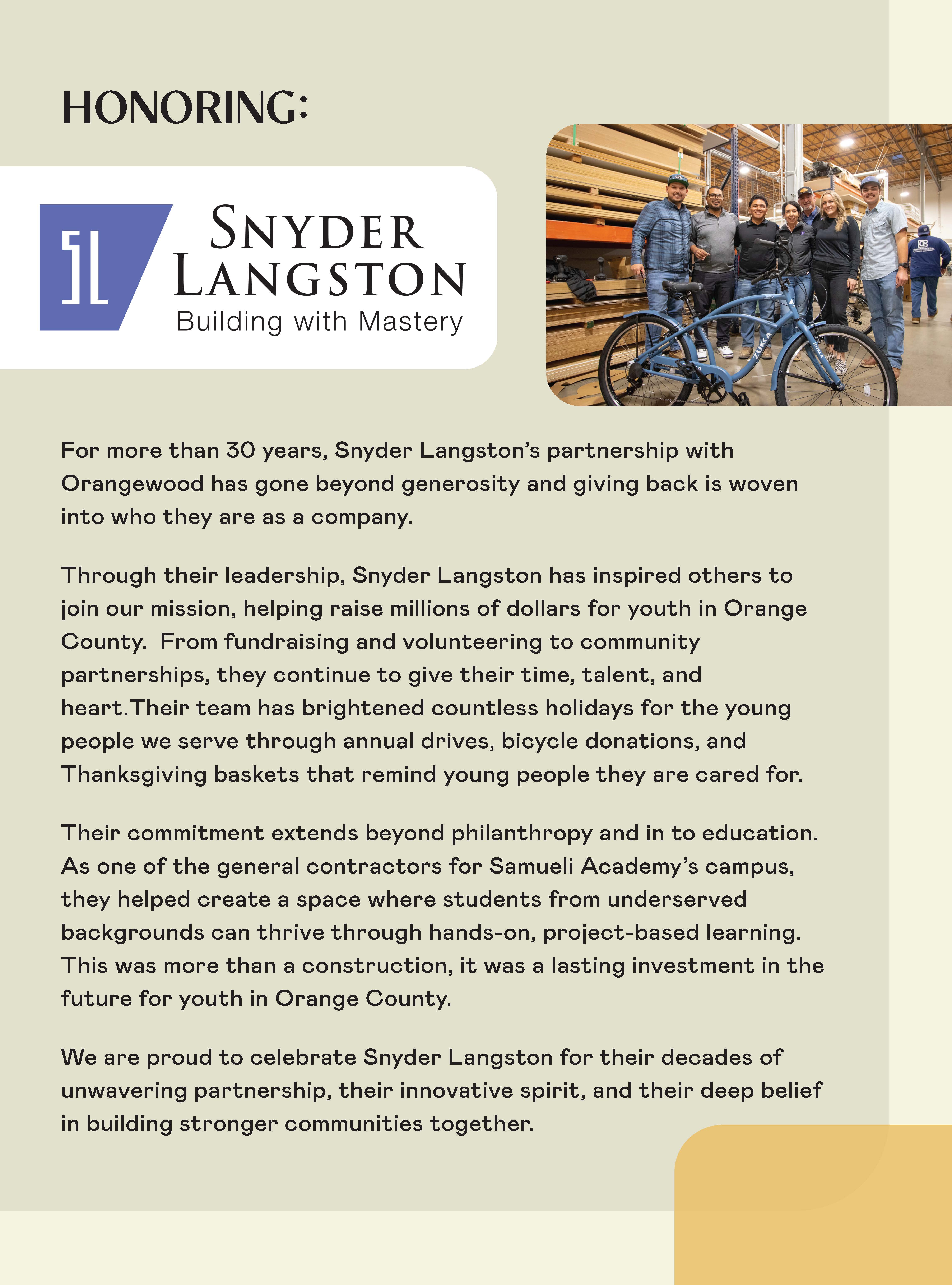 Honoree Snyder Langston